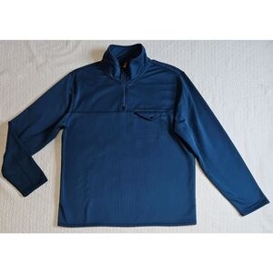 Timberland Mens Blue 1/4 Zip Pullover Fleece Jacket Sweater